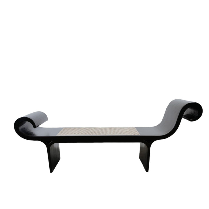 Marquesa Style Bench-France & Son-FL1208BLK-Benches-1-France and Son