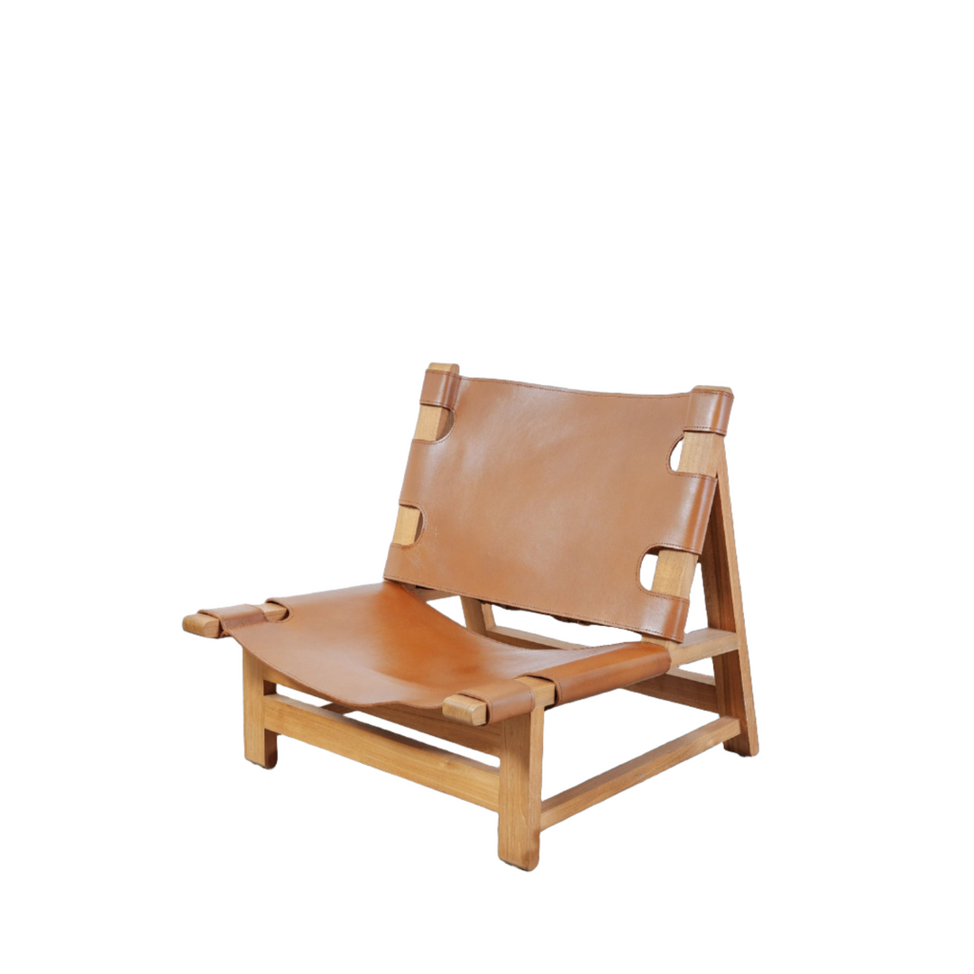 Mid Century Armless Spanish Chair-France & Son-FL1309TEAK-Lounge Chairs-1-France and Son
