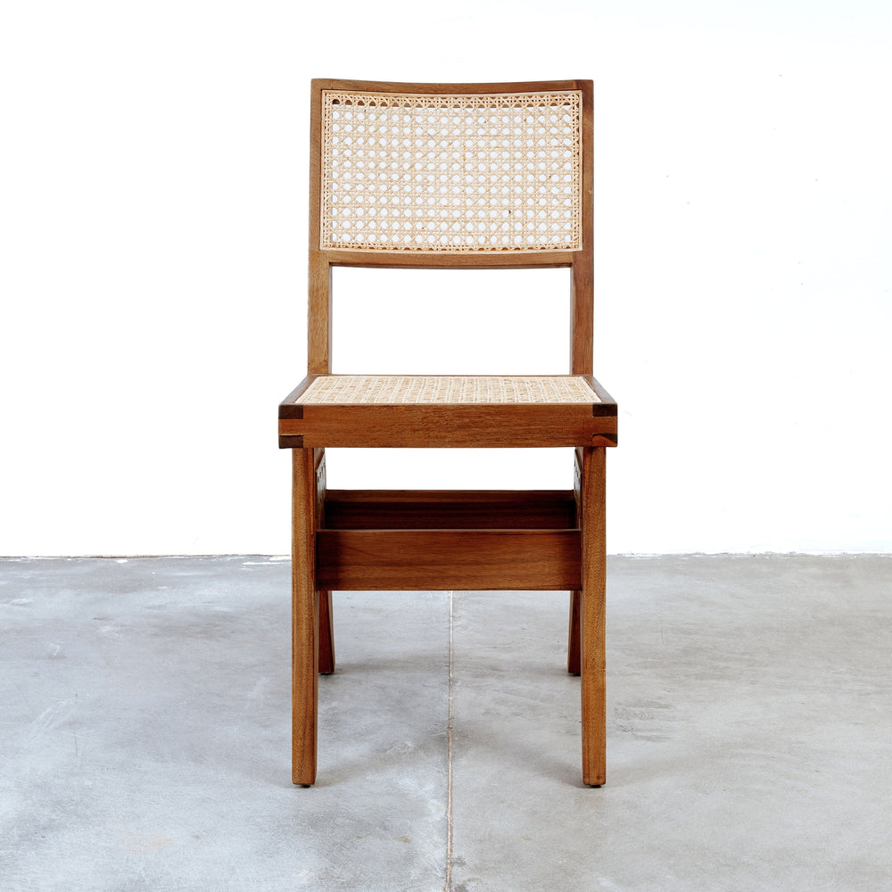 Jeanneret Dining Side Chair-France & Son-FL1318NTRL-Dining ChairsSingle-Natural-3-France and Son