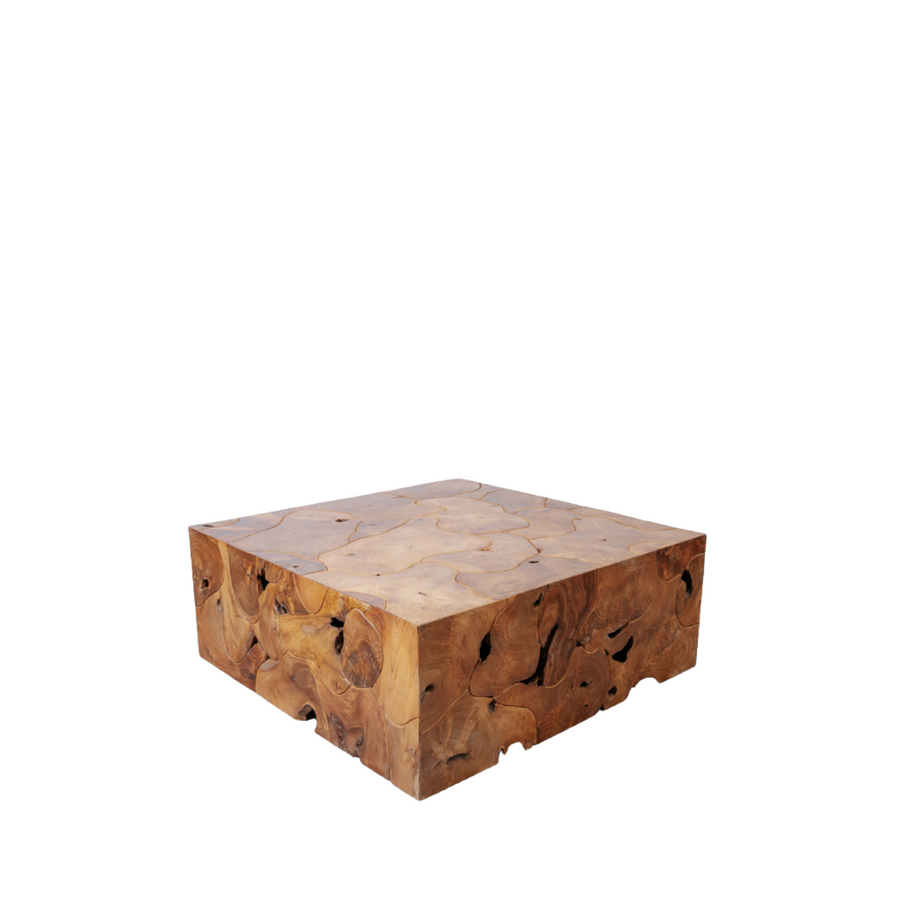 Teak Wood Organic Coffee Table - Square XL-France & Son-FL1470M-Coffee Tables-1-France and Son
