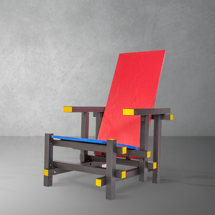 Rietveld Red and Blue Chair-France & Son-FLT1002COLOR-Lounge Chairs-1-France and Son
