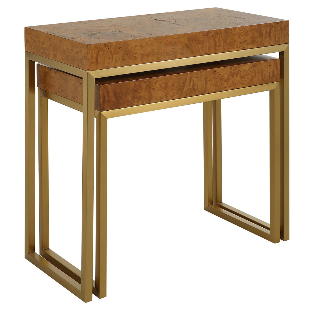 Burl-esque Wooden Nesting Tables S/2-Uttermost-UTTM-22986-Side Tables-4-France and Son