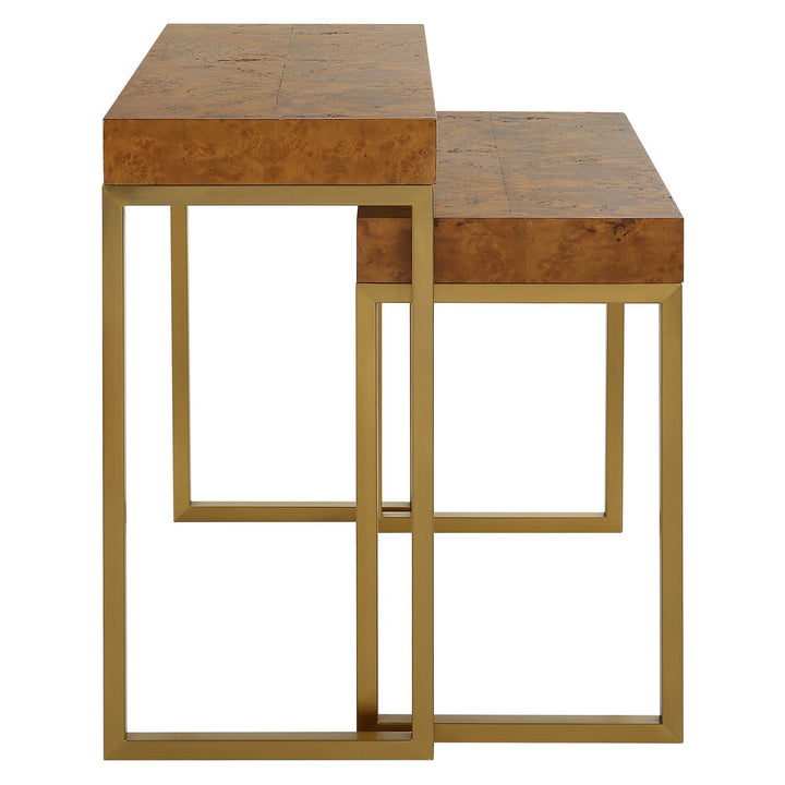Burl-esque Wooden Nesting Tables S/2-Uttermost-UTTM-22986-Side Tables-5-France and Son