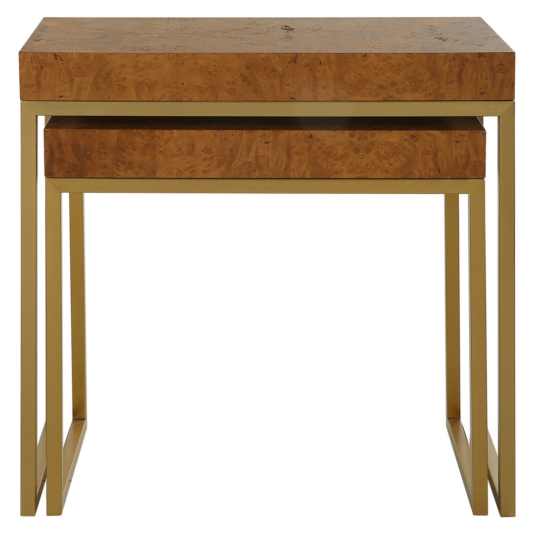 Burl-esque Wooden Nesting Tables S/2-Uttermost-UTTM-22986-Side Tables-6-France and Son