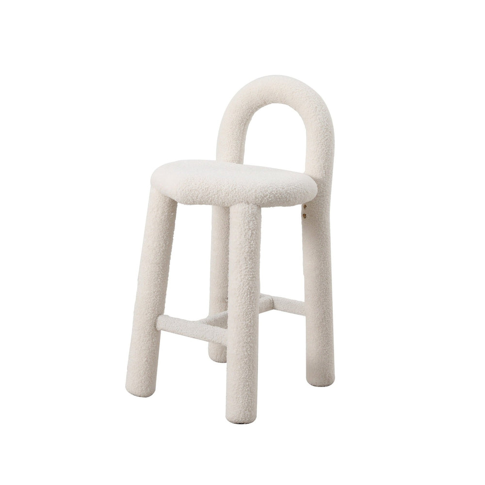 Pipeline Heart Counter Stool-France & Son-FXS1883WHT-Bar Stools-2-France and Son