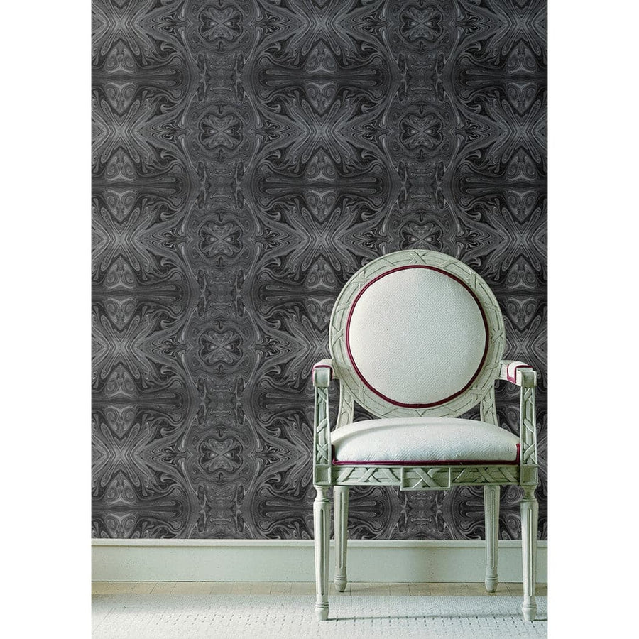 Fold Wallpaper-Mitchell Black-MITCHB-WCAB406-PM-10-Wall DecorPatterns-Premium Matte Paper-2-France and Son