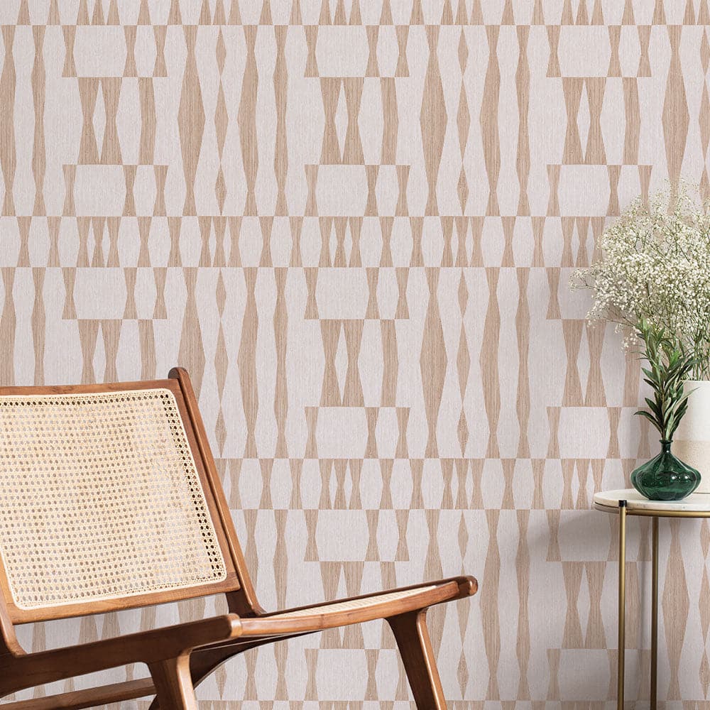 Faux Grasscloth Geo Peel And Stick Wallpaper-Tempaper & Co.-Tempaper-GG15003-Wall PaperTextured Jute-6-France and Son