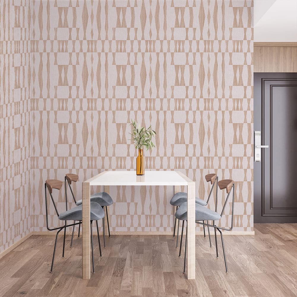 Faux Grasscloth Geo Peel And Stick Wallpaper-Tempaper & Co.-Tempaper-GG15003-Wall PaperTextured Jute-4-France and Son