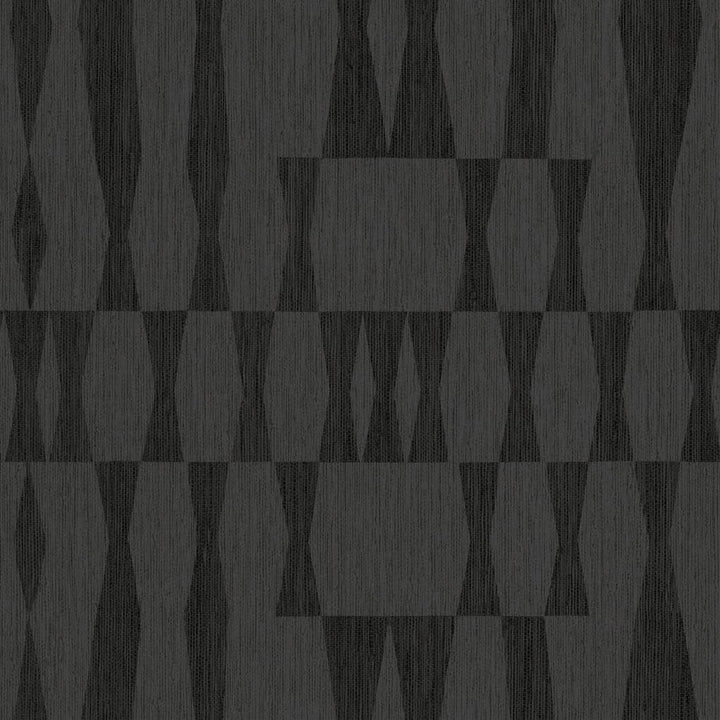 Faux Grasscloth Geo Peel And Stick Wallpaper-Tempaper & Co.-Tempaper-GG15008-Wall PaperTextured Carbon-8-France and Son