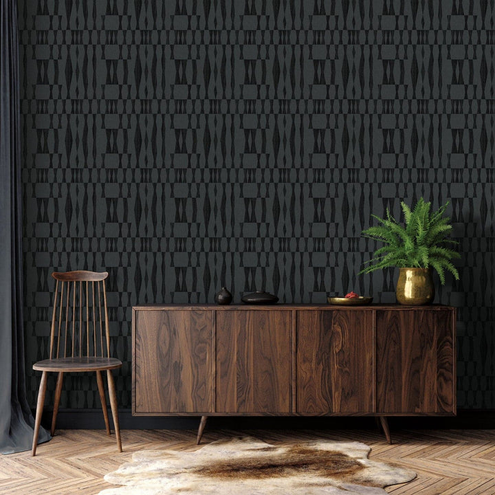 Faux Grasscloth Geo Peel And Stick Wallpaper-Tempaper & Co.-Tempaper-GG15003-Wall PaperTextured Jute-9-France and Son