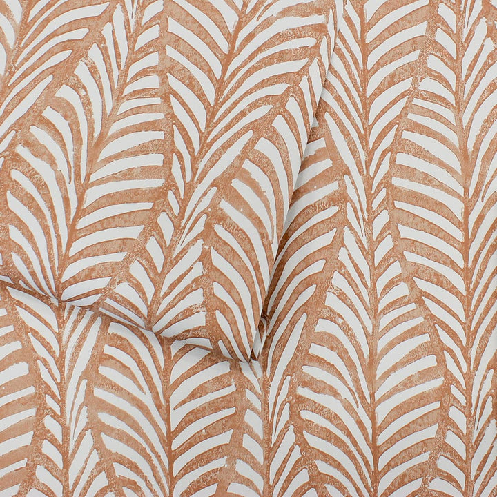 Block Print Leaves Peel And Stick Wallpaper-Tempaper & Co.-Tempaper-HD15020-Wall PaperIndigo-9-France and Son
