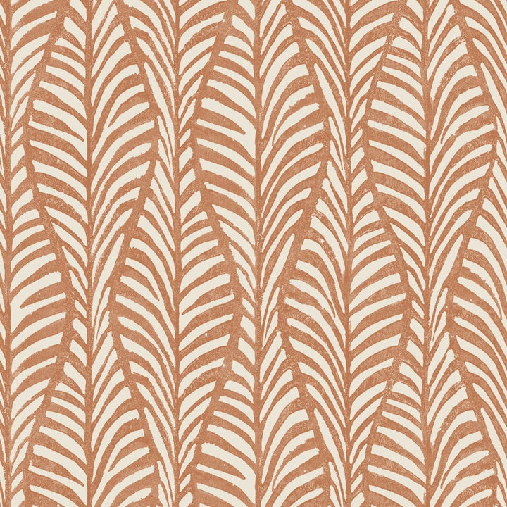 Block Print Leaves Peel And Stick Wallpaper-Tempaper & Co.-Tempaper-HD15022-Wall PaperTerracotta-7-France and Son