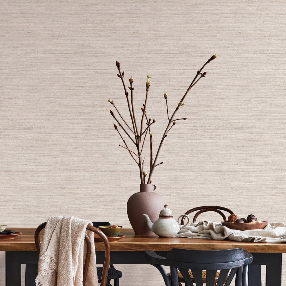 Faux Horizontal Grasscloth Peel And Stick Wallpaper-Tempaper & Co.-Tempaper-HG5225-Wall PaperEcru-49-France and Son