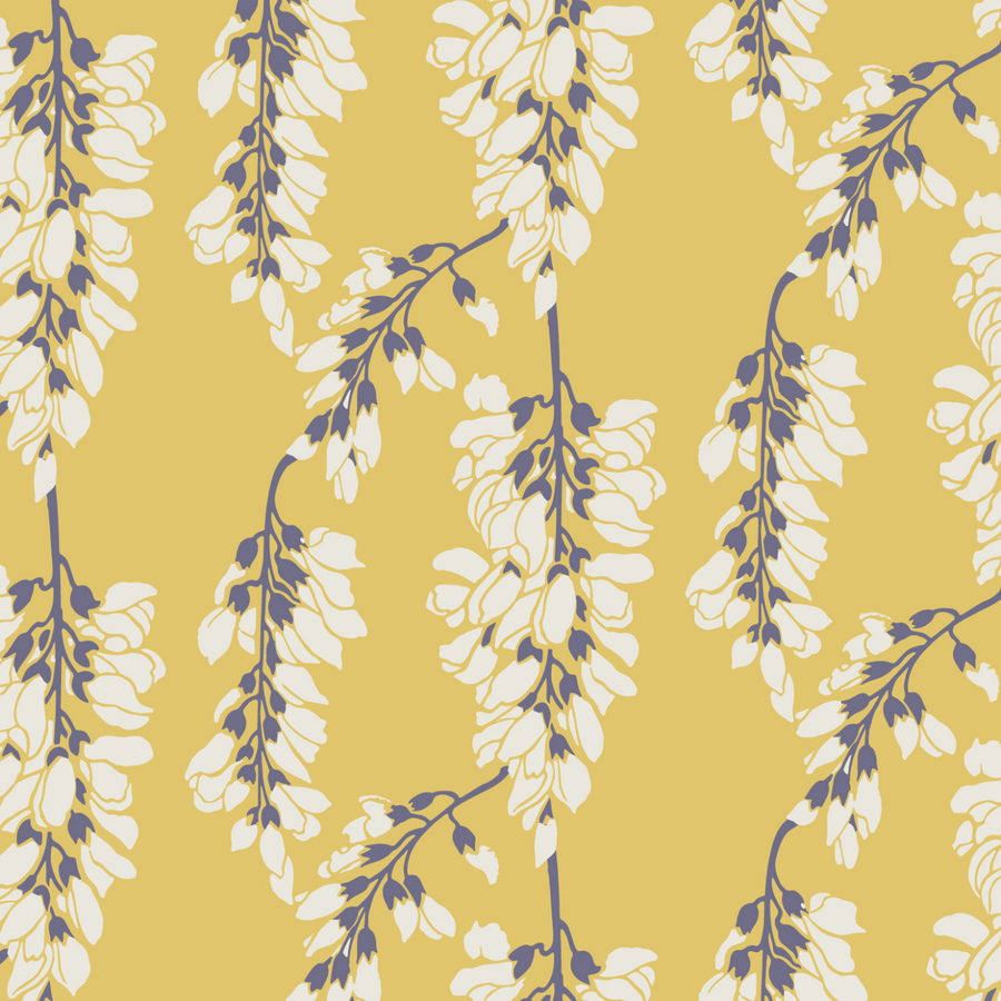 Heart Breaker Wallpaper-Mitchell Black-MITCHB-WC379-4-PM-10-Wall DecorPatterns Dusty Yellow-Premium Matte Paper-1-France and Son