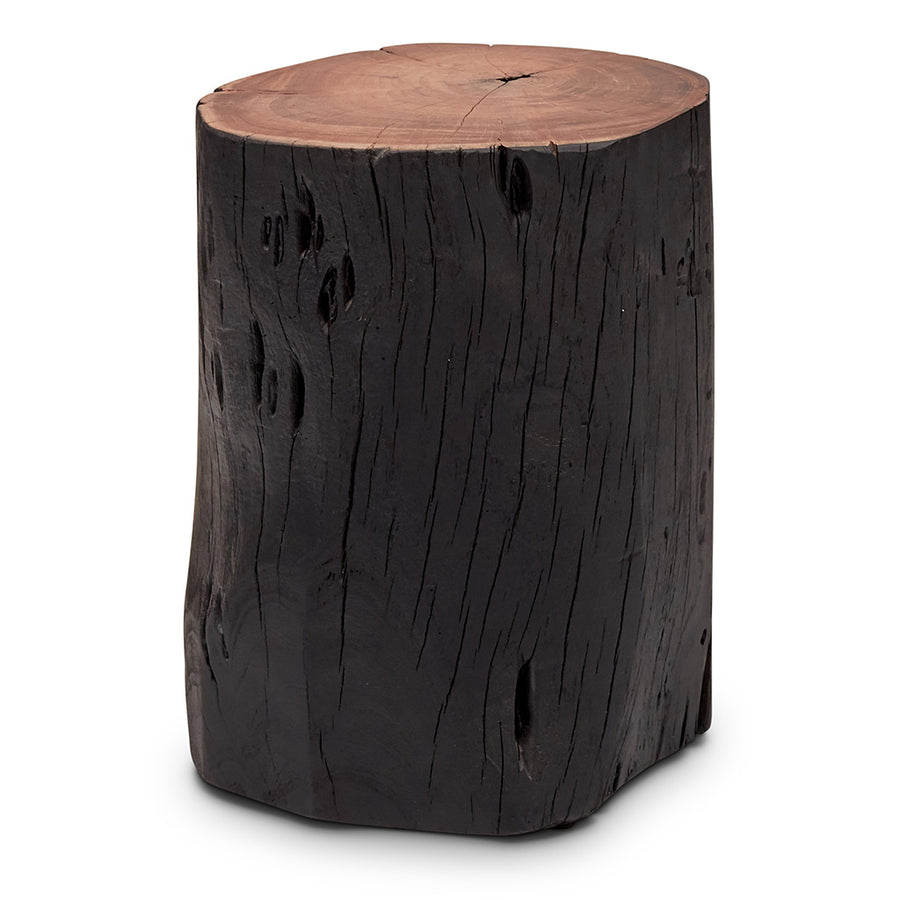 Solid Wood Stump-Urbia-URBIA-IL-STUMP-BK-Decorative ObjectsEbonized-1-France and Son