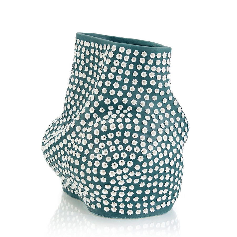 Teal Blue Porcelain Vase-John Richard-JR-JRA-14039-VasesI-1-France and Son