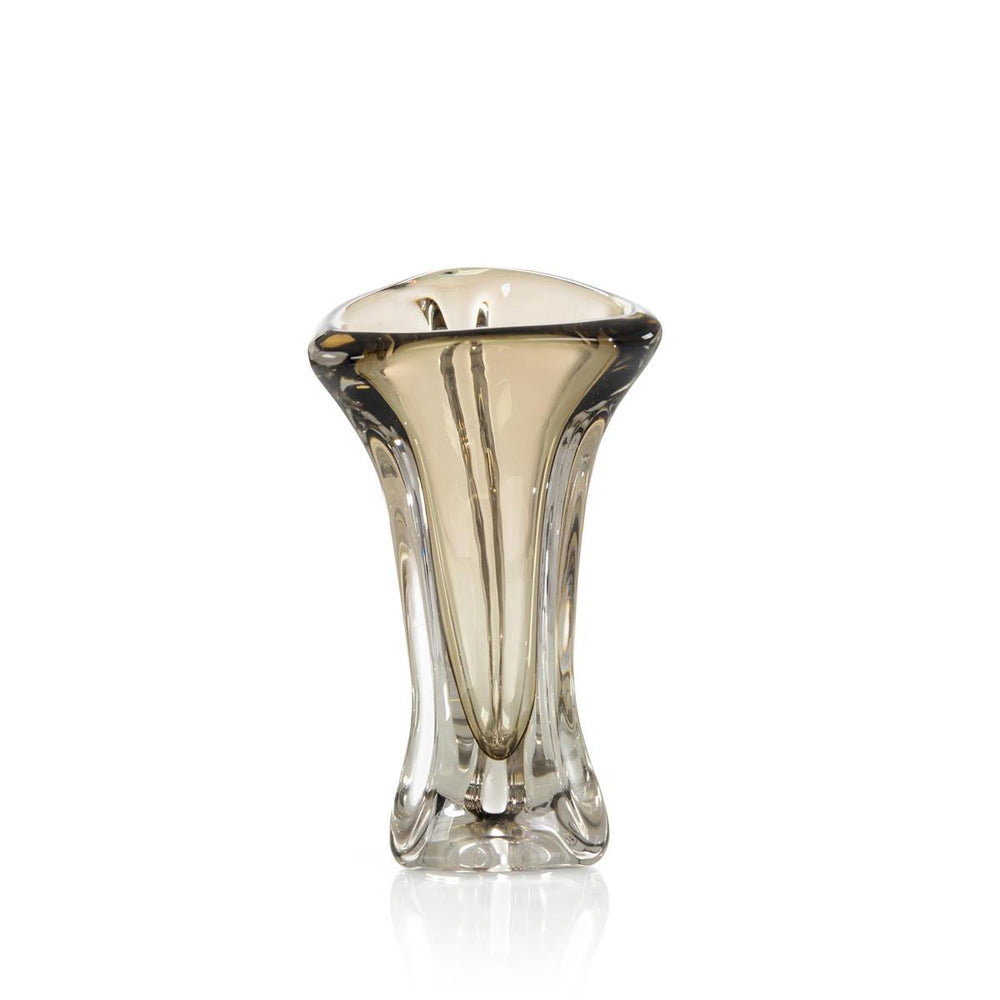 Abstract Brown Handblown Glass Vase-John Richard-JR-JRA-14285-VasesII-2-France and Son