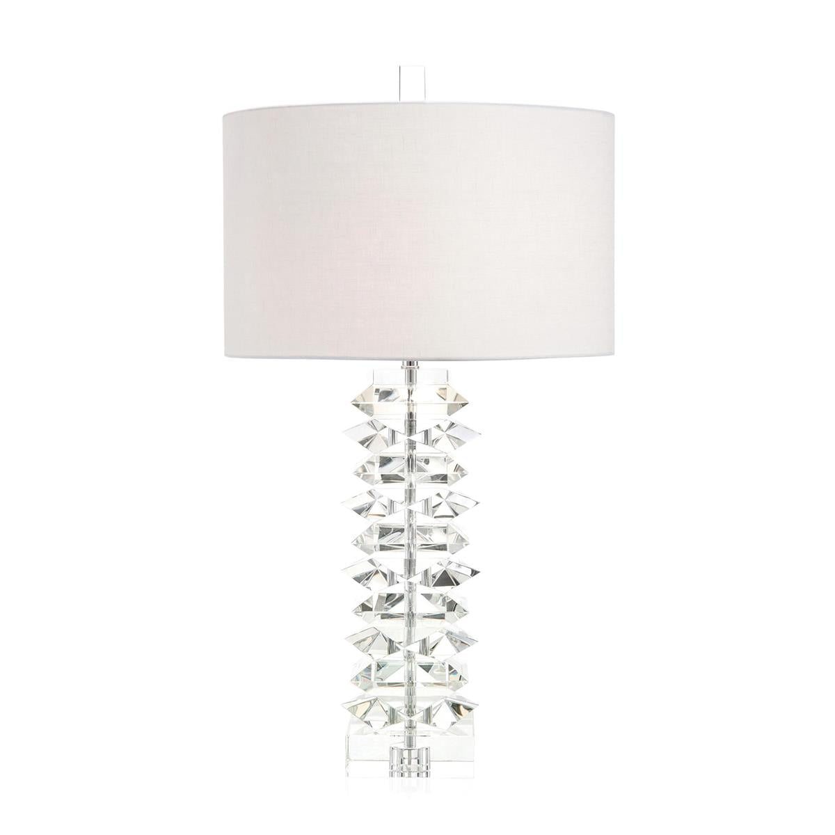 Stacked Crystal Table Lamp - Clear - Iron – France & Son