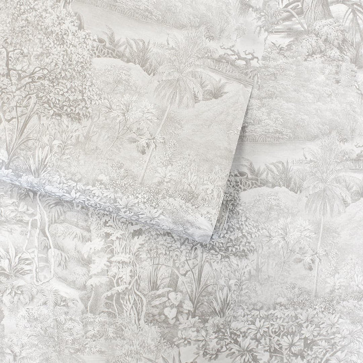 Jungle Toile Peel And Stick Wallpaper-Tempaper & Co.-Tempaper-JT5246-Wall PaperCountryside Grey-3-France and Son