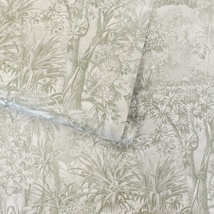 Jungle Toile Peel And Stick Wallpaper-Tempaper & Co.-Tempaper-JT5246-Wall PaperCountryside Grey-6-France and Son
