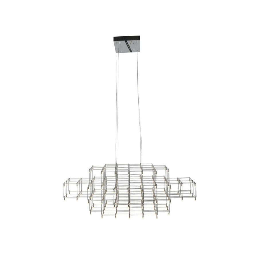 Cube Structure Chandelier-France & Son-LM1663PSILVER-Chandeliers-1-France and Son