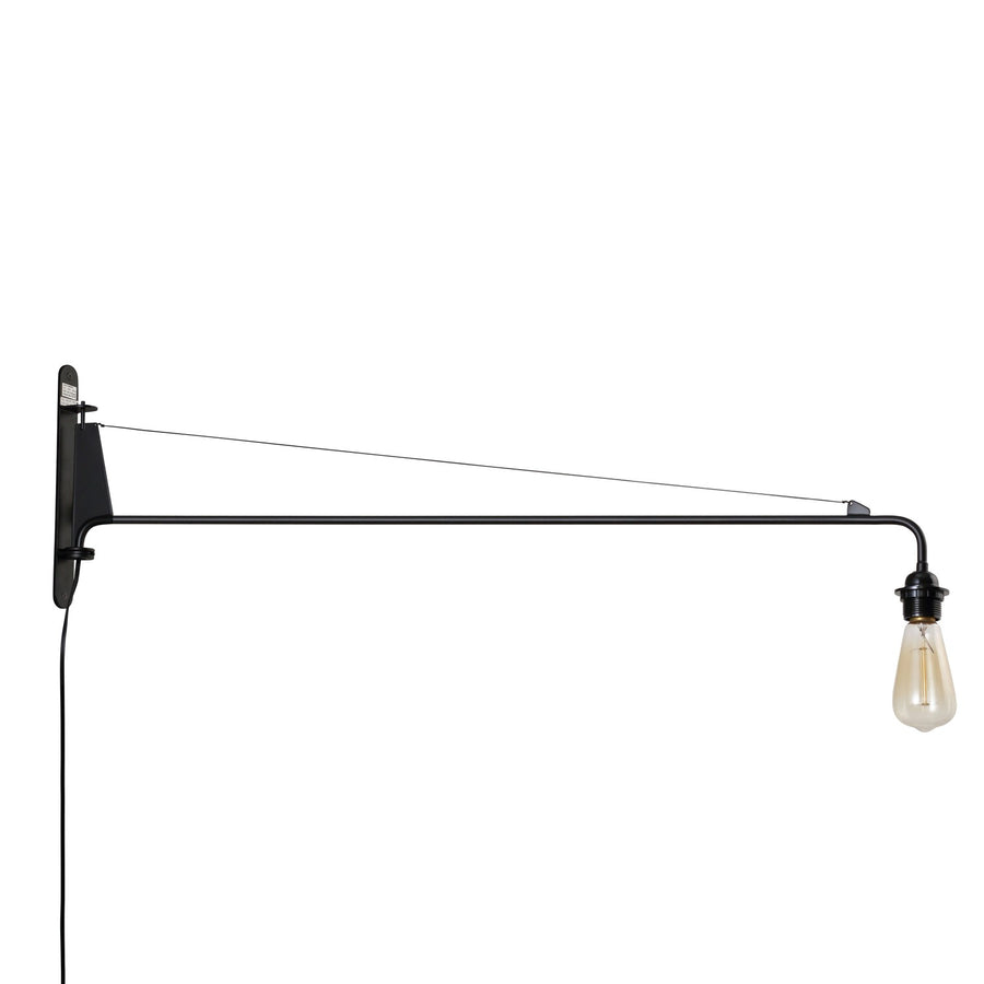Jean Swing Arm Wall Lamp - Petite-France & Son-LN0051BLK-Wall Lighting-1-France and Son