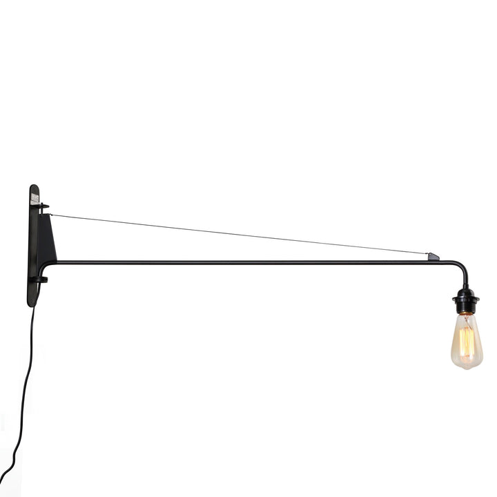 Jean Swing Arm Wall Lamp - Petite-France & Son-LN0051BLK-Wall Lighting-5-France and Son