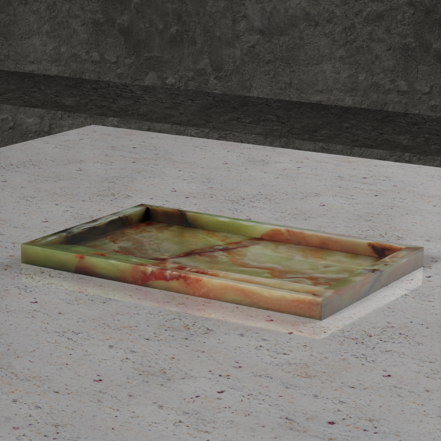 Thyme Collection Spacious Amenity Tray-FABLER-MC-BA02-72WG-TraysWhirl Green-1-France and Son