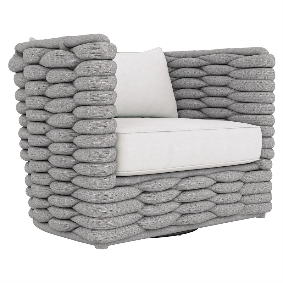 Wailea Outdoor Swivel Chair-Bernhardt-Outdoor Lounge ChairsNordic Grey Finish-1-France and Son