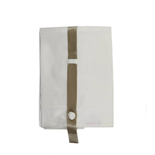 Cotton Pillowcases For Silk Band Sheeting-Ann Gish-ANNGISH-PCCSK-WHI-BeddingWhite-King-2-France and Son