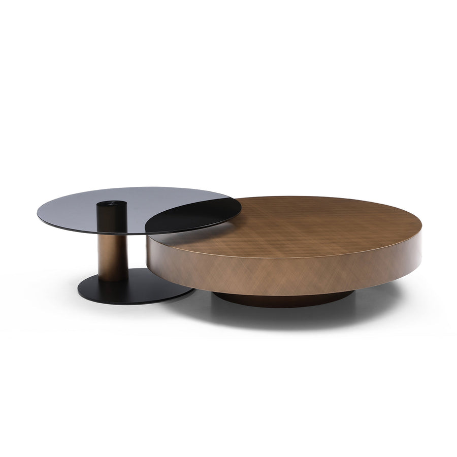 Renata Coffee Table-Whiteline Modern Living-WHITELINE-CT1932-BLK/BRZ-Coffee Tables-1-France and Son