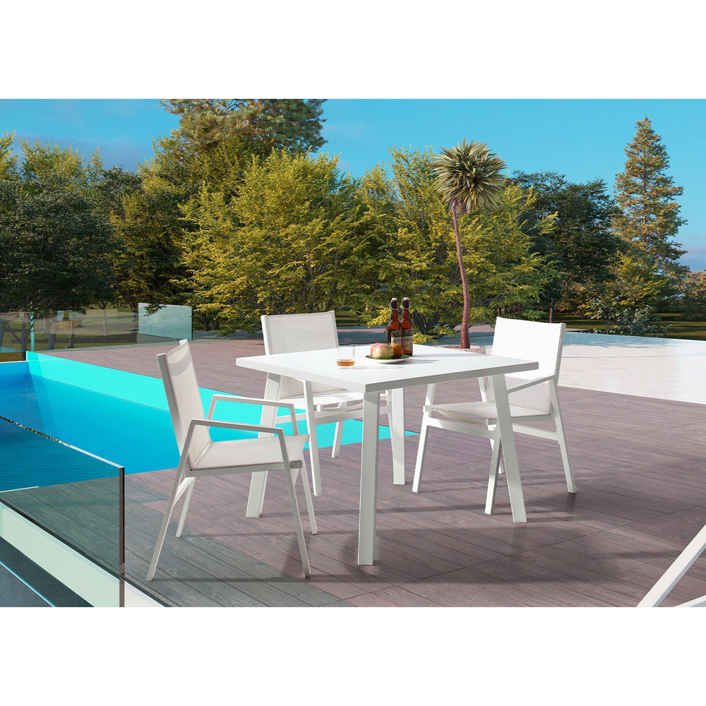 Rio Square Outdoor Dining Table-Whiteline Modern Living-WHITELINE-DT1593S-WHT-Outdoor Dining Tables-2-France and Son