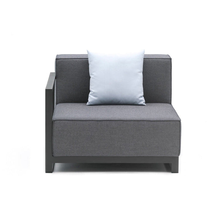 Sensation Indoor/Outdoor Modular-Whiteline Modern Living-WHITELINE-ML1701-GRY-Lounge ChairsLeft Armchair-3-France and Son