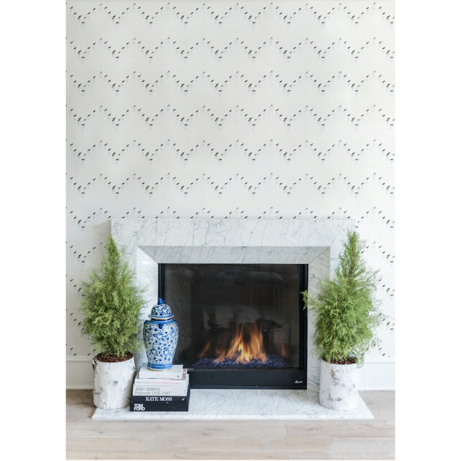 Snow Polo Wallpaper-Mitchell Black-MITCHB-WCGM2-SP-PM-10-Wall DecorPatterns Snow Polo-Premium Matte Paper-2-France and Son