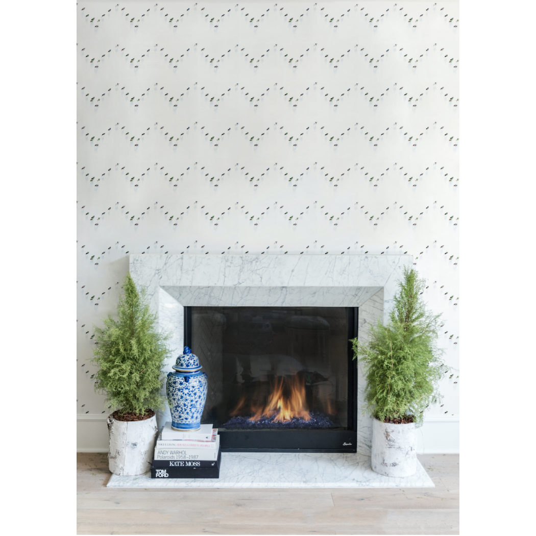 Snow Polo Wallpaper-Mitchell Black-MITCHB-WCGM2-SP-PM-10-Wall DecorPatterns Snow Polo-Premium Matte Paper-2-France and Son