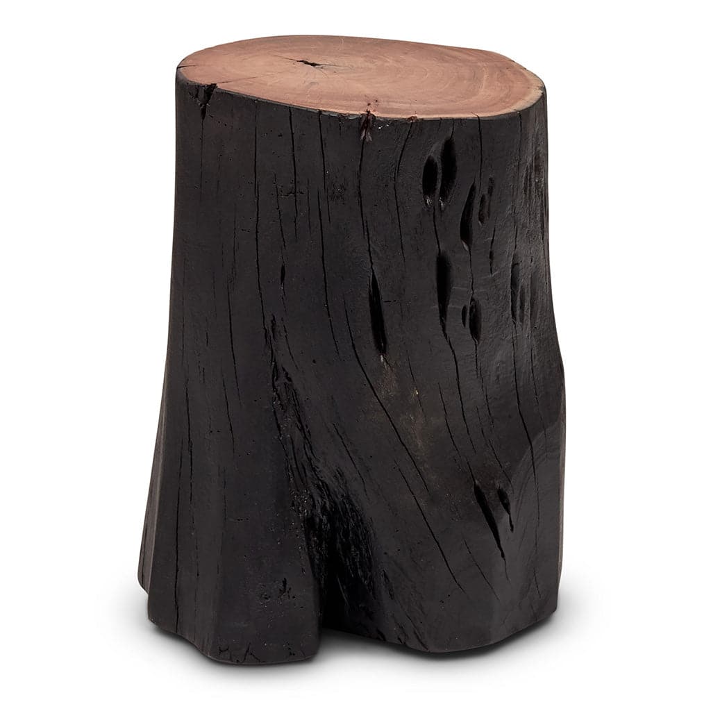 Solid Wood Stump-Urbia-URBIA-IL-STUMP-BK-Decorative ObjectsEbonized-9-France and Son