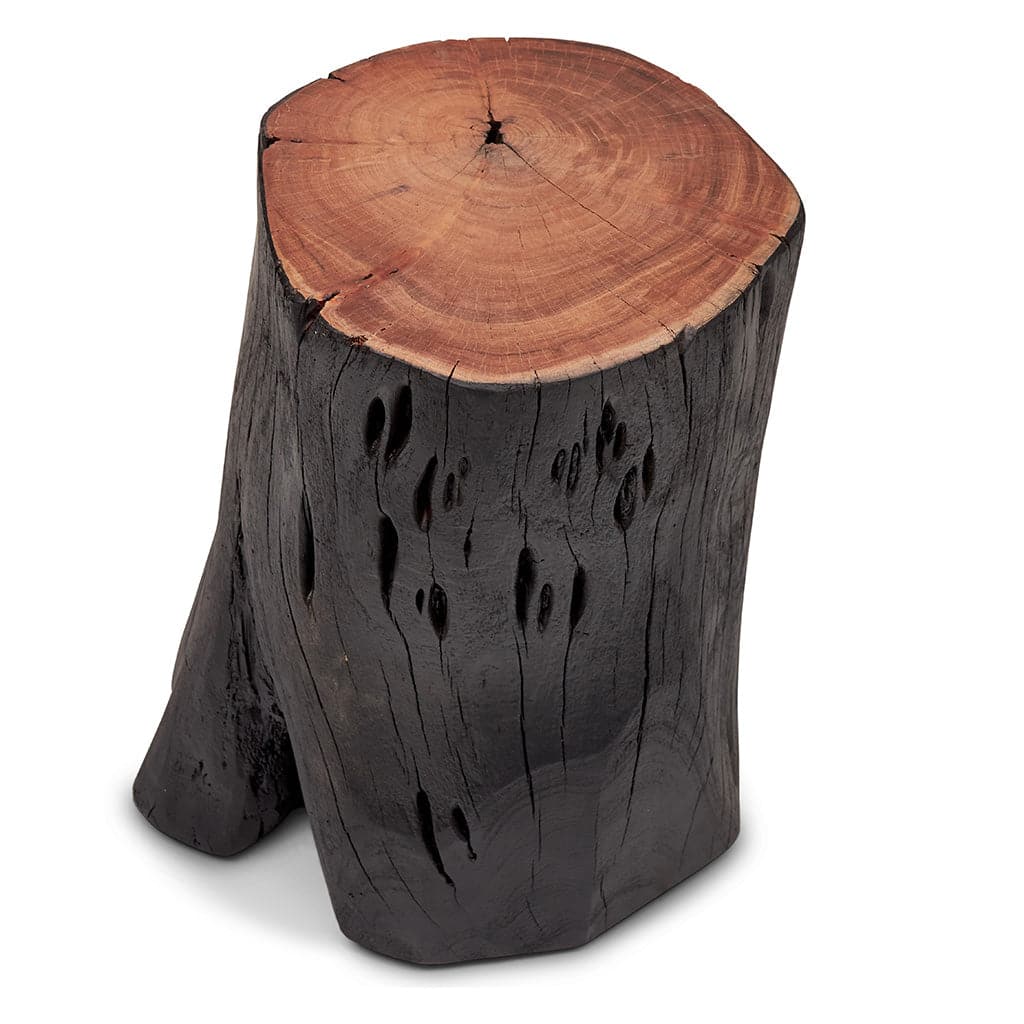 Solid Wood Stump-Urbia-URBIA-IL-STUMP-BK-Decorative ObjectsEbonized-5-France and Son