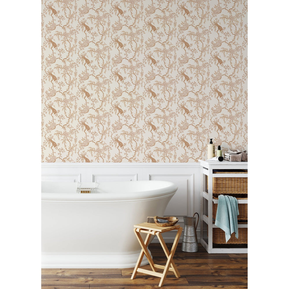 Birdsong Wallpaper-Mitchell Black-MITCHB-WC404-1-PM-10-Wall DecorPatterns Walnut-Premium Matte Paper-2-France and Son