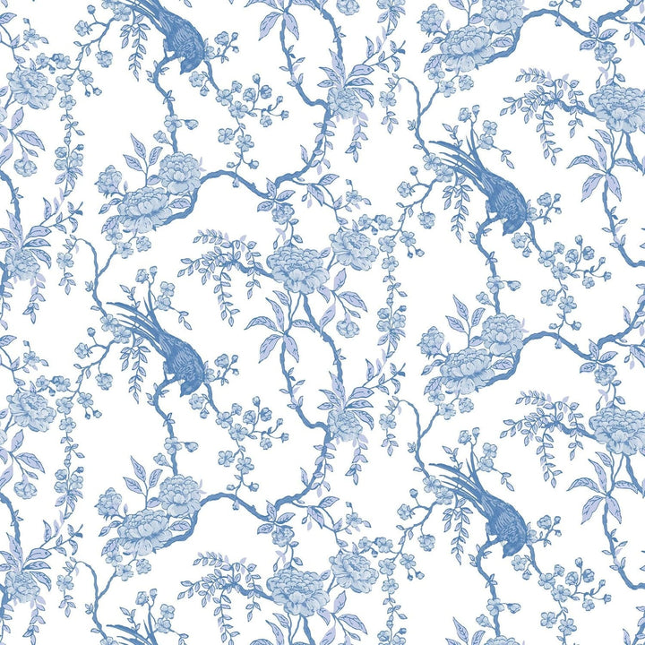 Birdsong Wallpaper-Mitchell Black-MITCHB-WC404-5-PM-10-Wall PaperPatterns Porcelain Blue-Premium Matte Paper-11-France and Son