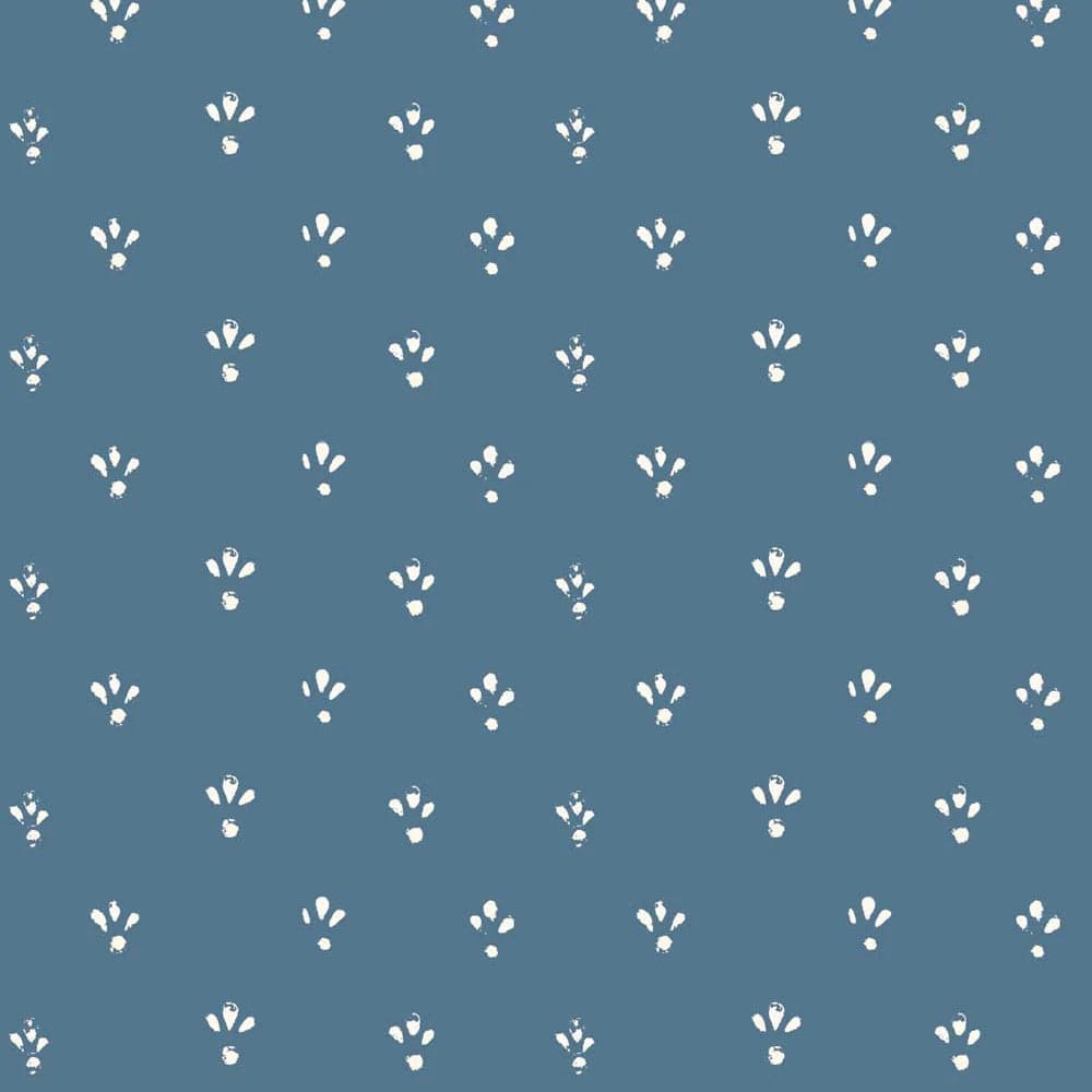 Fleur Wallpaper-Mitchell Black-MITCHB-WC413-BS-PM-10-Wall DecorPatterns Blue Salt-Premium Matte Paper-5-France and Son