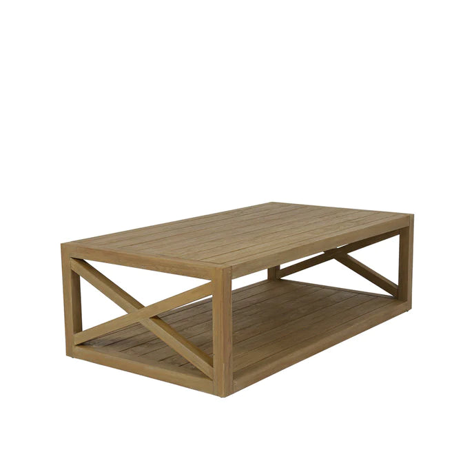 Coastal Teak “X” Coffee Table-Sunset West-SUNSET-5501-XCT-Coffee Tables-1-France and Son