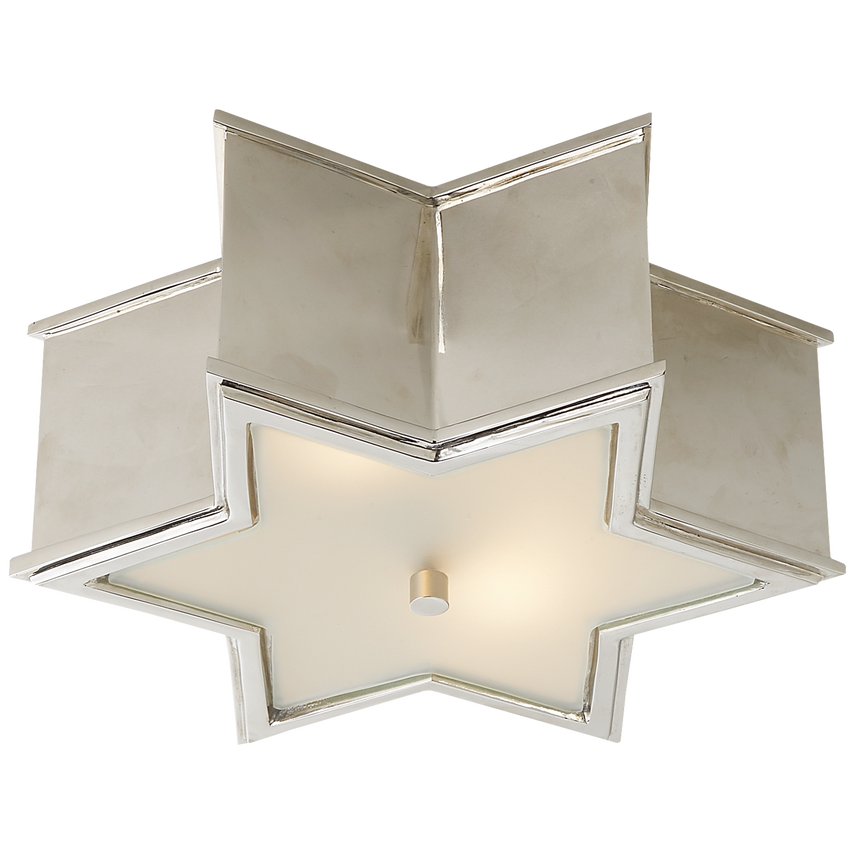 Sopheen Small Flush Mount-Visual Comfort-VISUAL-AH 4016PN-FG-Flush MountsPolished Nickel with Frosted Glass-6-France and Son