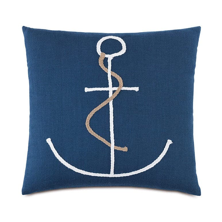 ISLE BRAIDED ANCHOR DECORATIVE PILLOW-Eastern Accents-EASTACC-ATE-540-Pillows-1-France and Son