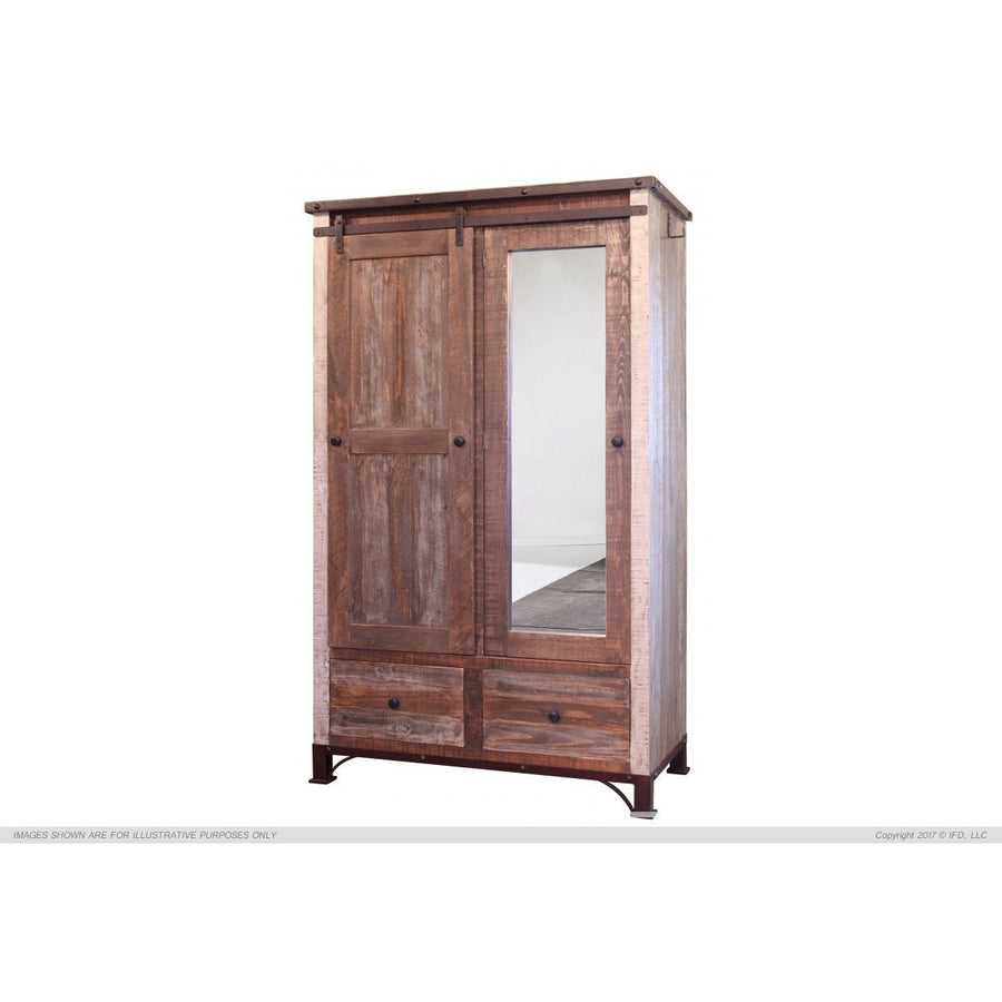 Antique Multicolor Armoire-IFD-IFD-IFD966ARMOIRE-Bookcases & Cabinets-1-France and Son