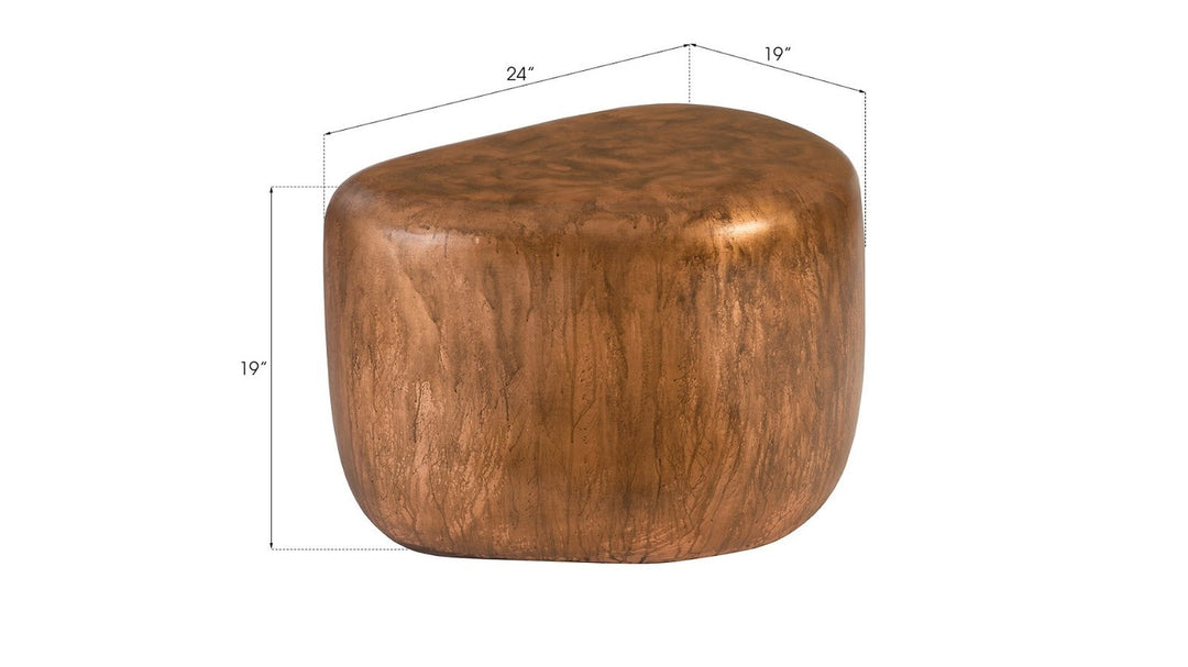 Wedge End Table - Von Braun Finish-Phillips Collection-PHIL-CH77701-Side Tables-7-France and Son