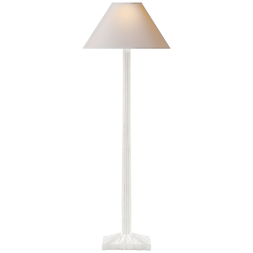 Suzan Buffet Lamp-Visual Comfort-VISUAL-CHA 8463WHT-NP-Table LampsPlaster White-Natural Paper-8-France and Son