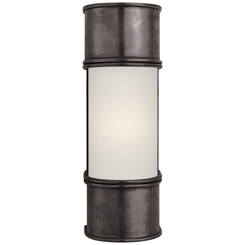 Ford 12" Bath Sconce-Visual Comfort-VISUAL-CHD 1551BZ-FG-Bathroom VanityBronze-Frosted Glass-3-France and Son
