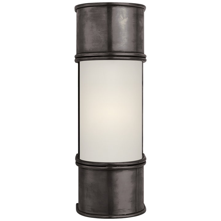 Ford 12" Bath Sconce-Visual Comfort-VISUAL-CHD 1551BZ-FG-Bathroom VanityBronze-Frosted Glass-3-France and Son