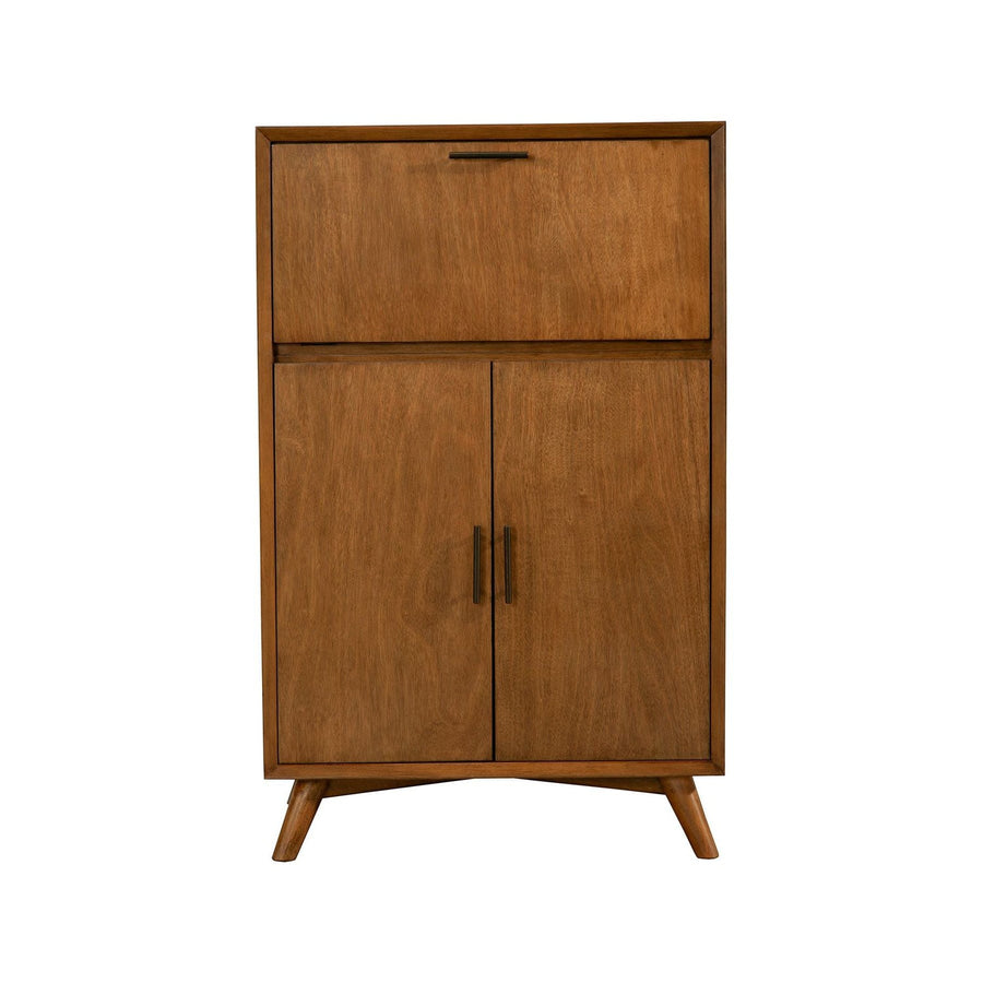 Flynn Large Bar Cabinet-Alpine Furniture-Alpine-966-16-Bar StorageLarge-Acorn-1-France and Son