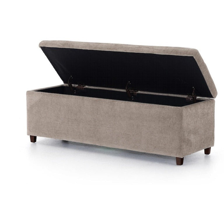 Daphne Trunk - Sage Worn Velvet-Four Hands-STOCKR-106132-098-Benches-2-France and Son